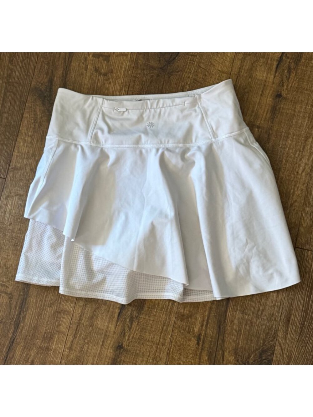 Athleta Ace Mesh Skort White Ruffle Tiered Tennis Golf Size S - Picture 6 of 7